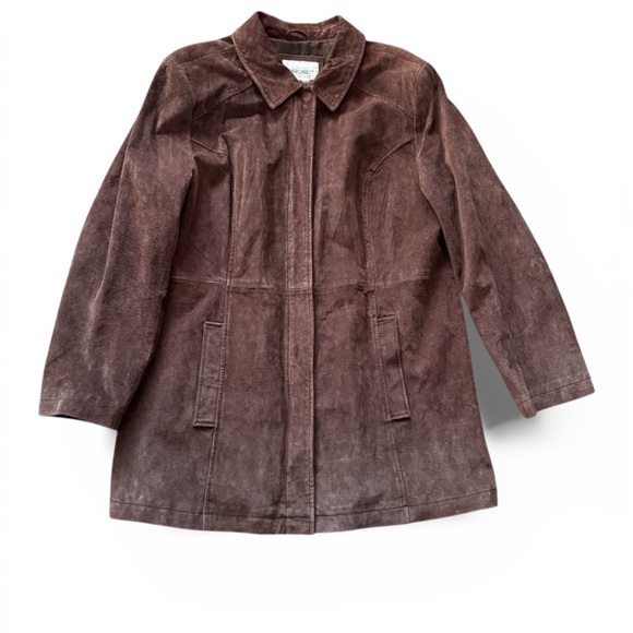 Cherokee Jackets & Blazers - Vintage Cherokee Women’s Brown Suede Leather Jacket XL Retro Western Coat